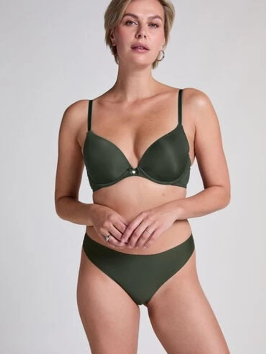 Zdjęcie produktu Hunkemöller Niewidoczne pod ubraniem stringi z koronkowym tyłem Zielony