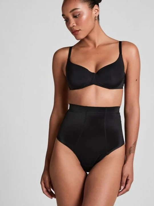 Zdjęcie produktu Hunkemöller Obcisłe wyszczuplające string z wysokim stanem Czarny