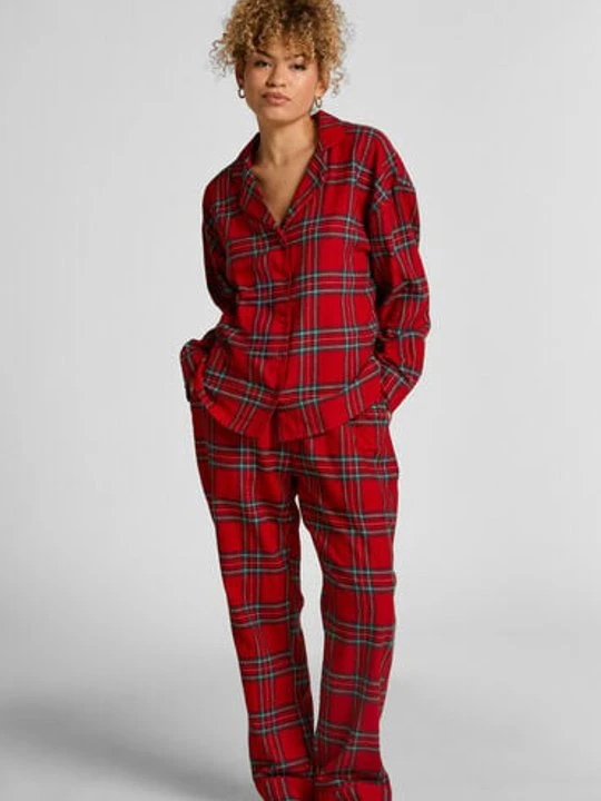 Zdjęcie produktu Hunkemöller Petite Flanella spodnie od piżamy Czerwony