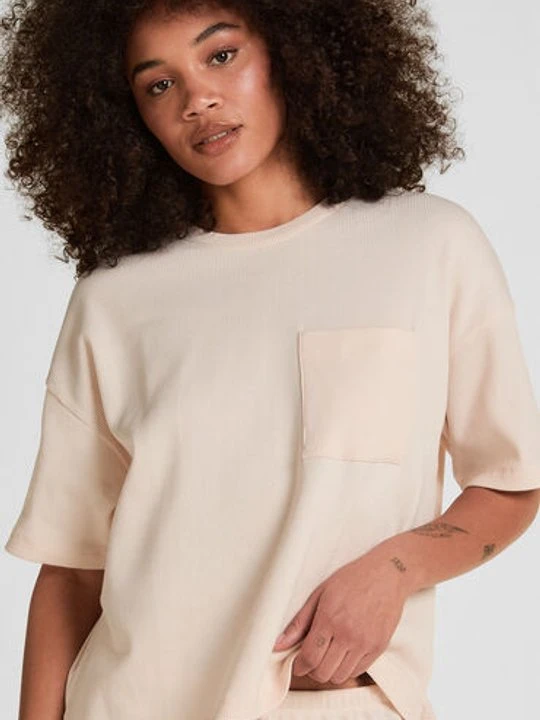 Zdjęcie produktu Hunkemöller Pyjama Top Waffle Różowy