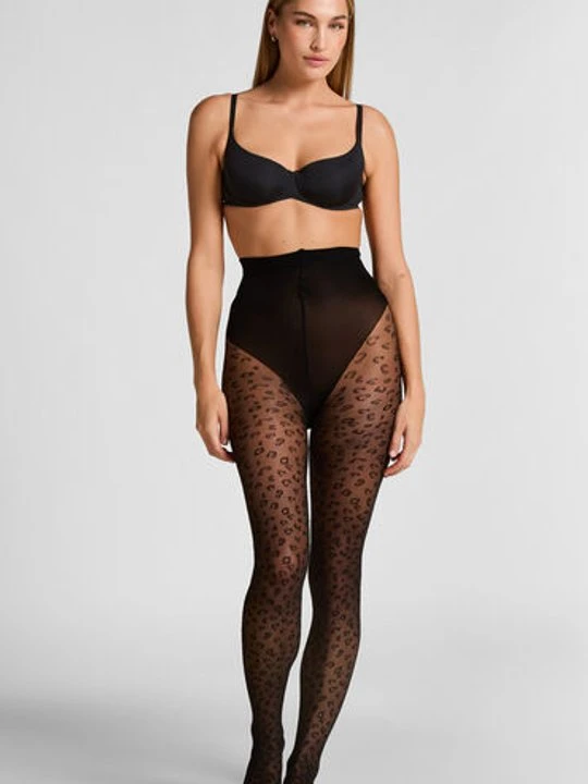 Zdjęcie produktu Hunkemöller Rajstopy 15 Den Leopard Czarny