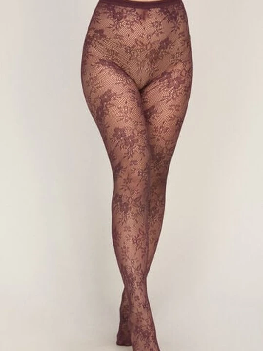 Zdjęcie produktu Hunkemöller Rajstopy Allover Lace Fishnet Fioletowy