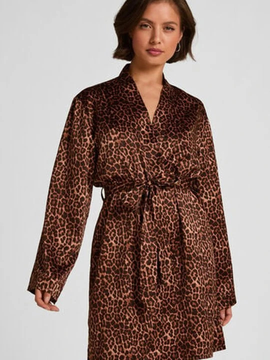 Zdjęcie produktu Hunkemöller Satynowe kimono Czarny