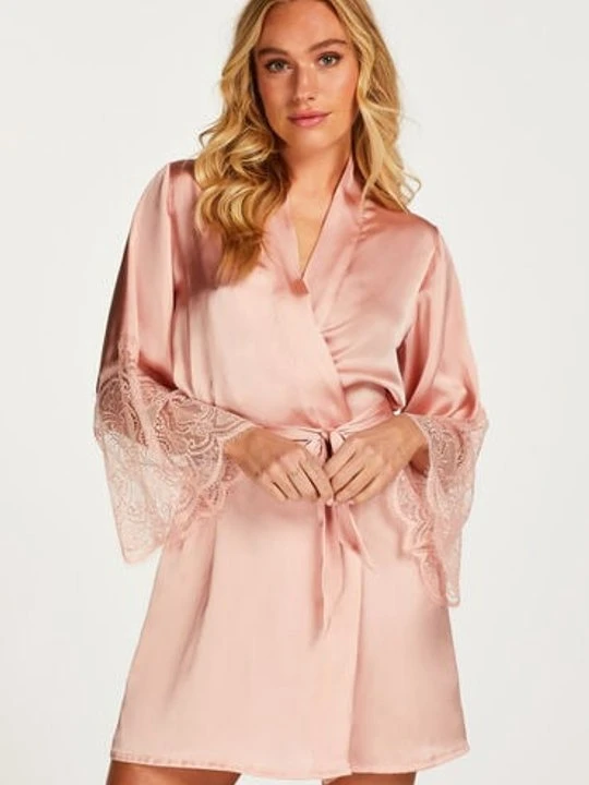 Zdjęcie produktu Hunkemöller Satynowe kimono Różowy