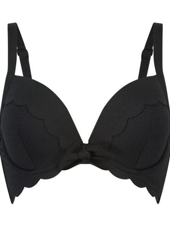 Zdjęcie produktu Hunkemöller Scallop biustonosz bikini z wkładkami i fiszbinami Czarny