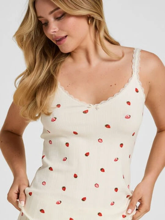 Zdjęcie produktu Hunkemöller Singlet Piżamowy Pointelle Biały