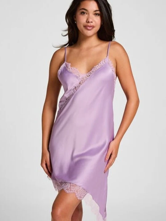 Zdjęcie produktu Hunkemöller Slipdress Asymmetric Fioletowy