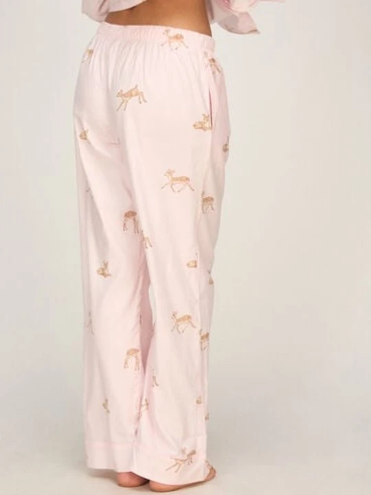 Zdjęcie produktu Hunkemöller Spodnie piżamowe Woven Deer Różowy