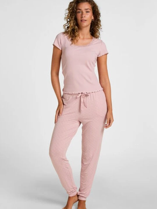 Zdjęcie produktu Hunkemöller Spodnie piżamowe z dżerseju Różowy