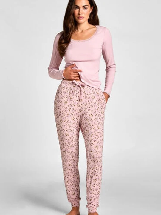 Zdjęcie produktu Hunkemöller Spodnie piżamowe z dżerseju Różowy