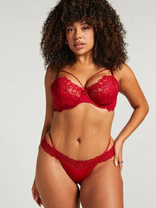 Zdjęcie produktu Hunkemöller String z niskim stanem Willow Czerwony