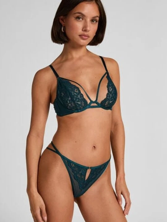 Zdjęcie produktu Hunkemöller Stringi Cinnamon Niebieski