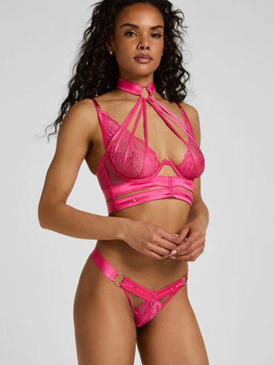 Zdjęcie produktu Hunkemöller Stringi Emmeline z Wysokim Krojem Różowy