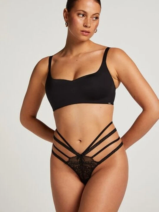 Zdjęcie produktu Hunkemöller Stringi Lorraine Czarny