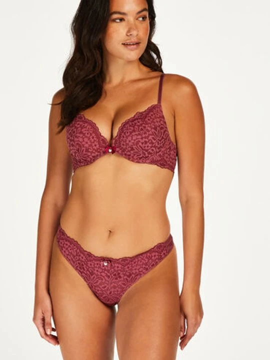Zdjęcie produktu Hunkemöller Stringi Rose Czerwony