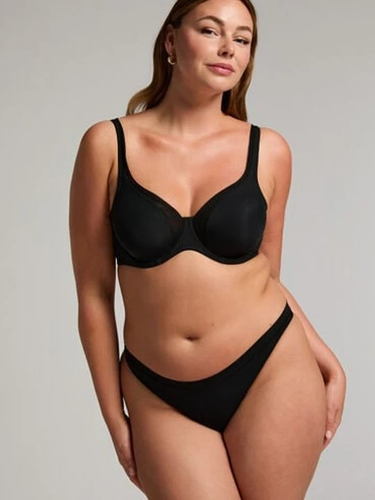 Zdjęcie produktu Hunkemöller Stringi z siateczki Czarny