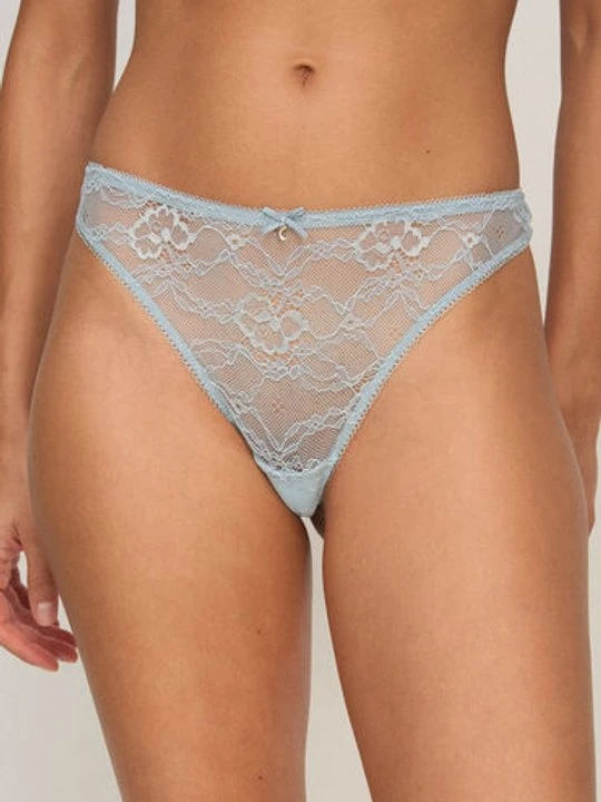 Zdjęcie produktu Hunkemöller Stringi z Wysokim Wycięciem Hailey Niebieski