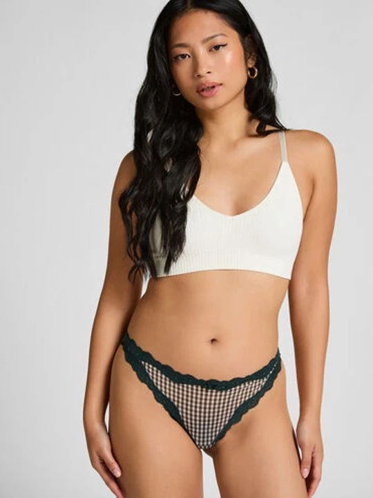 Zdjęcie produktu Hunkemöller Stringi z wysokim wycięciem Liz Zielony