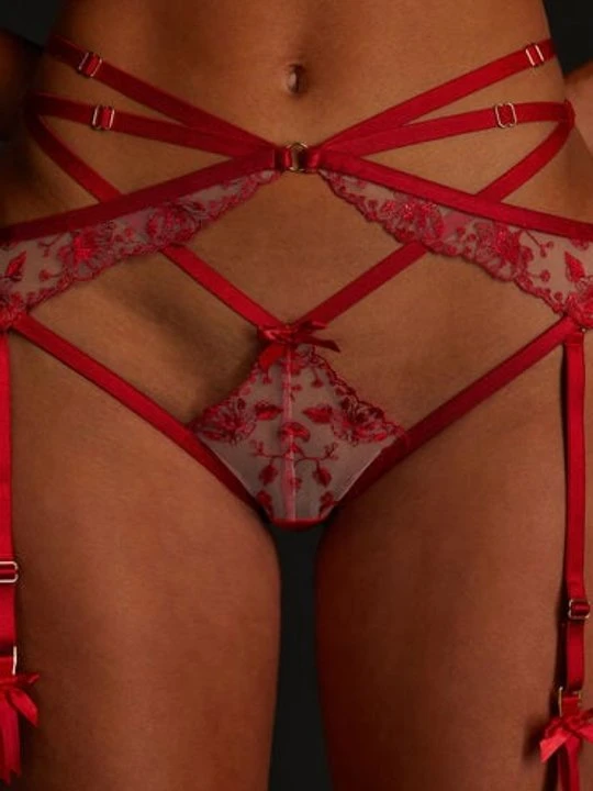 Zdjęcie produktu Hunkemöller Strój brazylijski z otworem w kroczu Czerwony