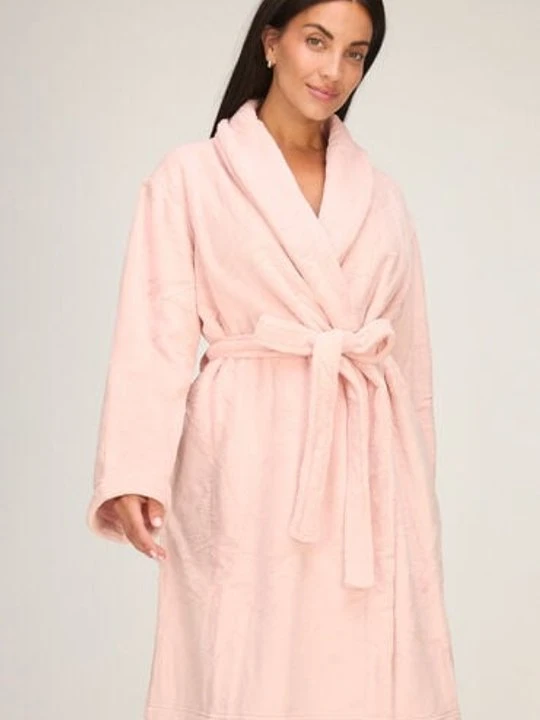 Zdjęcie produktu Hunkemöller Szlafrok z miękkiego polaru Różowy