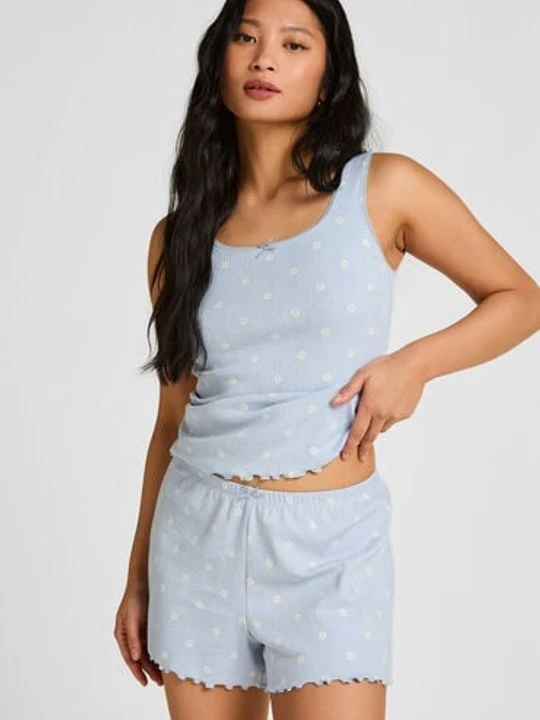 Zdjęcie produktu Hunkemöller Szorty Pointelle Niebieski