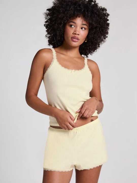Zdjęcie produktu Hunkemöller Szorty Pointelle Żółty