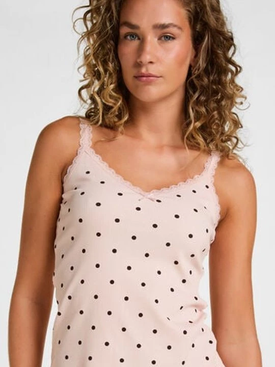 Zdjęcie produktu Hunkemöller Top z Prążkowanej Dzianiny z Koronką Różowy