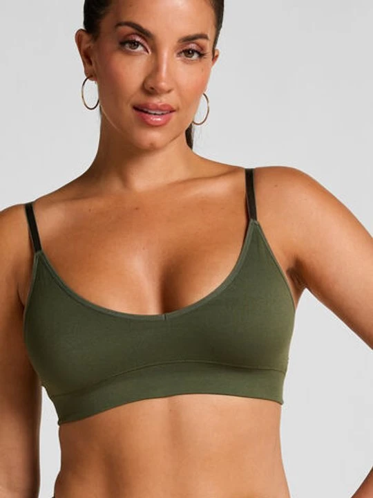 Zdjęcie produktu Hunkemöller Trójkątny biustonosz bralette Dide Zielony