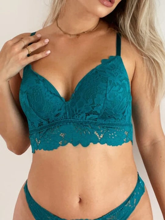 Zdjęcie produktu Hunkemöller Usztywniany biustonosz bez fiszbin Longline Shiloh Niebieski