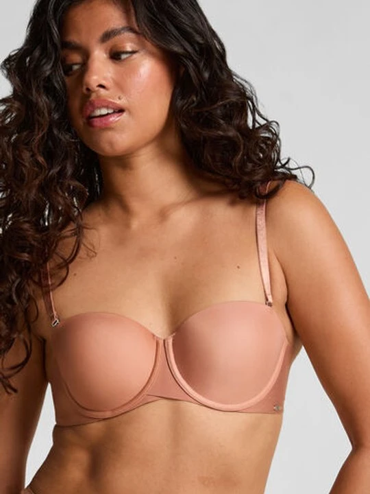 Zdjęcie produktu Hunkemöller Usztywniany biustonosz z fiszbinami Jane bez ramiączek Brązowy