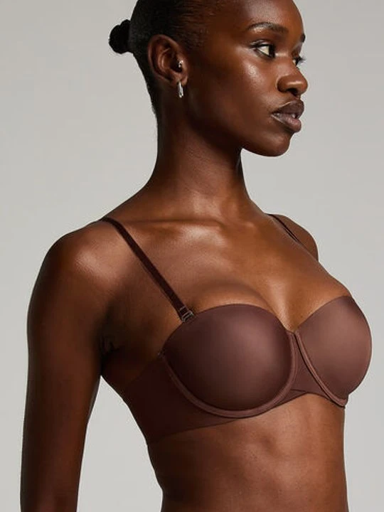 Zdjęcie produktu Hunkemöller Usztywniany biustonosz z fiszbinami Jane bez ramiączek Brązowy