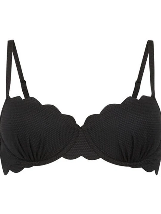 Zdjęcie produktu Hunkemöller Usztywniany top bikini z fiszbinami Scallop Czarny