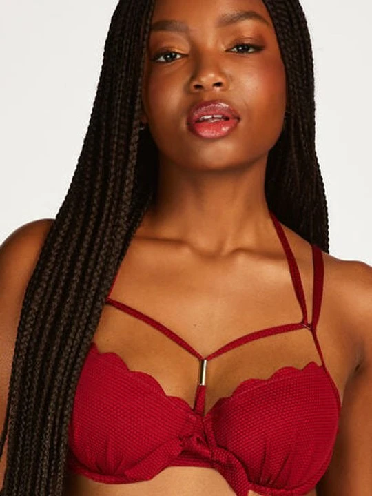 Zdjęcie produktu Hunkemöller Usztywniona półokrągła góra od bikini z fiszbinami Czerwony
