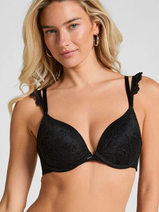 Zdjęcie produktu Hunkemöller Usztywniony biustonosz push-up Posie z fiszbinami Czarny