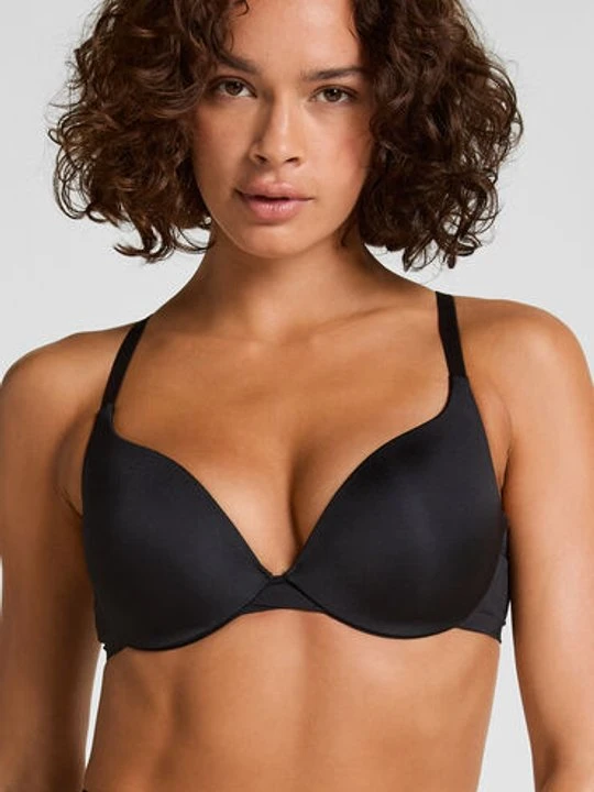 Zdjęcie produktu Hunkemöller Usztywniony biustonosz push-up z fiszbinami Smooth Czarny