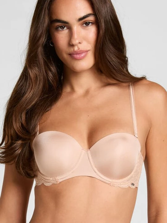 Zdjęcie produktu Hunkemöller Usztywniony biustonosz z fiszbinami Angie bez ramiączek Beżowy