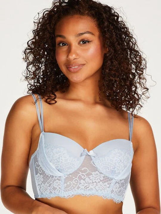 Zdjęcie produktu Hunkemöller Usztywniony długi biustonosz z fiszbinami Catrin Niebieski