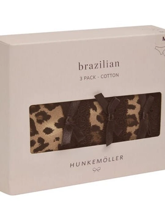 Zdjęcie produktu Hunkemöller Wielopak Bawełnianych Majtek Brazilian Brązowy