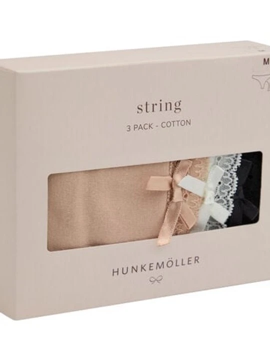 Zdjęcie produktu Hunkemöller Wielopak Bawełnianych Stringów Beżowy