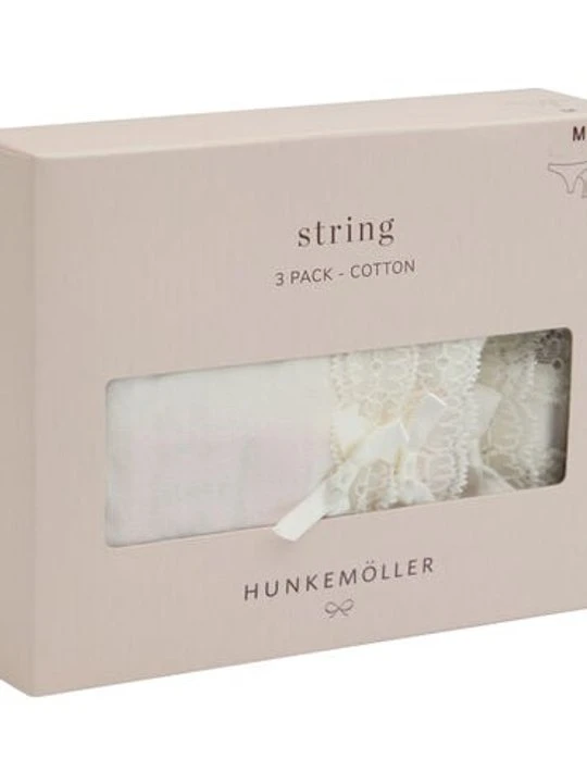 Zdjęcie produktu Hunkemöller Wielopak Bawełnianych Stringów Biały