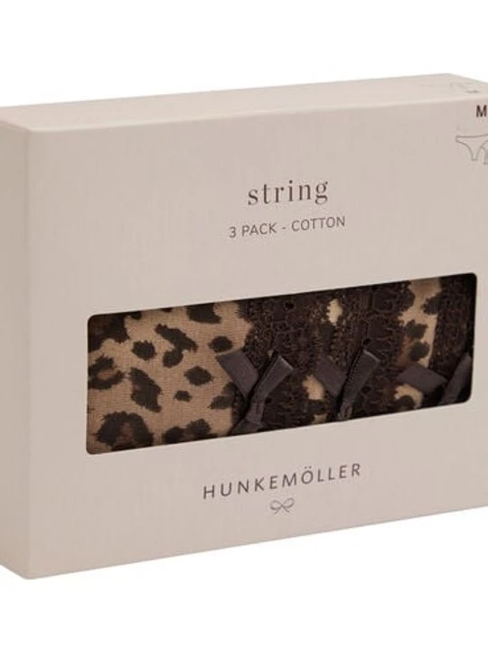 Zdjęcie produktu Hunkemöller Wielopak Bawełnianych Stringów Brązowy