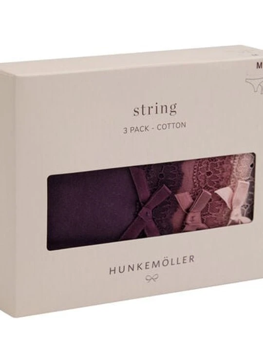 Zdjęcie produktu Hunkemöller Wielopak Bawełnianych Stringów Fioletowy
