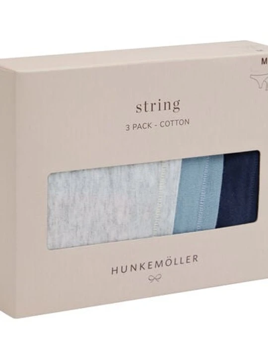 Zdjęcie produktu Hunkemöller Wielopak Bawełnianych Stringów Niebieski