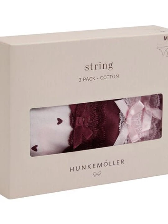 Zdjęcie produktu Hunkemöller Wielopak Bawełnianych Stringów Różowy