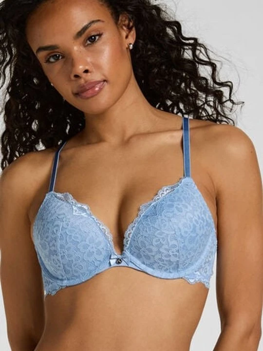 Zdjęcie produktu Hunkemöller Wyściełany biustonosz push-up z fiszbinami Marine Niebieski