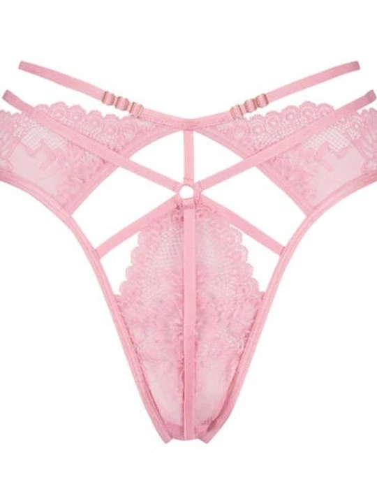 Zdjęcie produktu Hunkemöller Wysoko wycięte brazyliany z odkrytym kroczem Roxanne Różowy