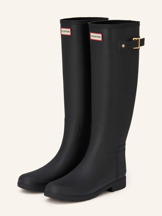 Zdjęcie produktu Hunter Kalosze Refined Gold Trim Tall schwarz