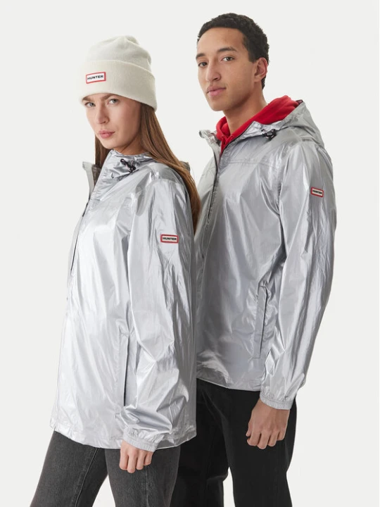 Zdjęcie produktu Hunter Kurtka przeciwdeszczowa HARU0008261 Srebrny Regular Fit
