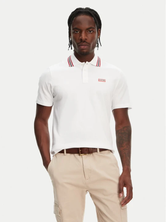 Zdjęcie produktu Hunter Polo Noris SS HARM0037242 Biały Regular Fit
