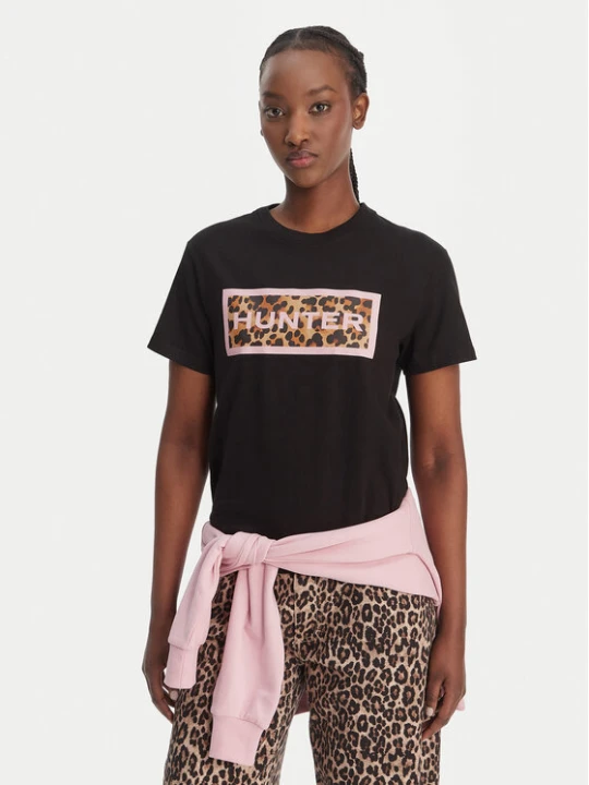 Zdjęcie produktu Hunter T-Shirt Essentials HARW0011261 Czarny Regular Fit